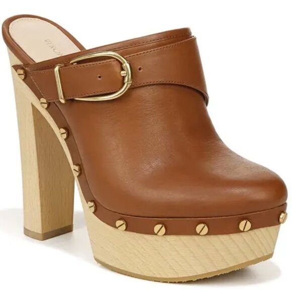 Veronica Beard Shoes - Veronica Beard Alek Womens Size 10 M Platform‎ Clog Mule Brown Boho Chunky Retro